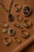 Set de anillos con piedras preciosas año 60s