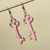Brinco Chave Rosa
