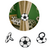 Abraçadeira de Cortina Decorativa, Formato Bola de Futebol (Kit com 2 unidades)