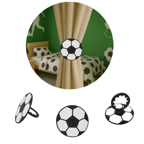 Abraçadeira/Prendedor de Cortina - Bola Esporte - Kit com 2 unidades