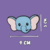 Puxador Decorativo Infantil Elefante para Gavetas e Armários (Kit com 2 unidades)