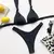 2025 halter sutiã copo biquíni sexy maiô feminino branco banho feminino push - comprar online