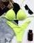2025 halter sutiã copo biquíni sexy maiô feminino branco banho feminino push na internet