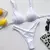 2025 halter sutiã copo biquíni sexy maiô feminino branco banho feminino push - Skynz