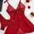 Transparente vermelho sexy lingerie roupa interior feminina ver através de pija