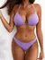 2025 halter sutiã copo biquíni sexy maiô feminino branco banho feminino push - loja online
