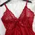 Transparente vermelho sexy lingerie roupa interior feminina ver através de pija - Skynz