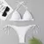 2025 halter sutiã copo biquíni sexy maiô feminino branco banho feminino push