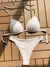 2025 halter sutiã copo biquíni sexy maiô feminino branco banho feminino push - Skynz