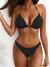 2025 halter sutiã copo biquíni sexy maiô feminino branco banho feminino push - Skynz