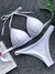 2025 halter sutiã copo biquíni sexy maiô feminino branco banho feminino push