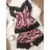 Moda sexy pijamas de renda conjunto roupa interior feminina sem mangas pijamas d - comprar online