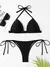 2025 halter sutiã copo biquíni sexy maiô feminino branco banho feminino push - Skynz