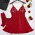 Transparente vermelho sexy lingerie roupa interior feminina ver através de pija - comprar online
