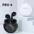Air pro 6 tws fones de ouvido sem fio com microfone fone bluetooth esporte corri - loja online