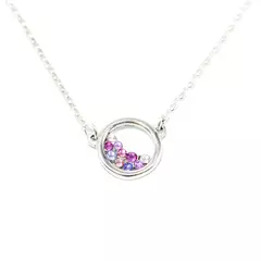 Aros y Collar Eclipse Azul de Cristal - tienda online