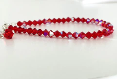Pulsera Cristal de Swarovski- ROJA GLITTER - comprar online