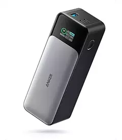 Cargador Portátil Anker 737 Power Bank 24000mAh, 3 Puertos, Salida 140W, Pantalla Digital, Compatible con iPhone, MacBook y Más, Color Negro