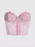 Goth Top bandeau con encaje floral - tienda online