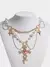 collar dorado con perlas y cruz con cristales - comprar online