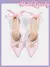 Tacones altos de color rosa con perlas y moño - comprar online