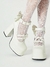Zapatos de tacón alto de mujer de punta cerrada y tacón grueso