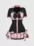 J-Fashion Vestido camisero con lazo decorativo