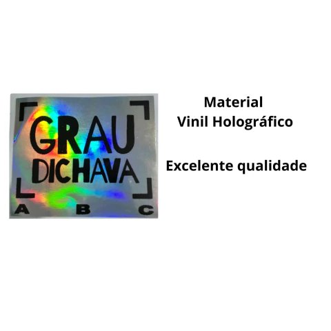 Adesivo holografico para motos carro note bike GRAU DI CHAVA