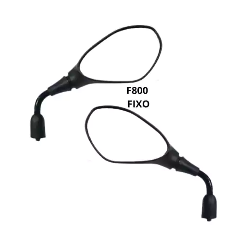 Retrovisor F800 Bmw Fixo Fosco Ambos Os Lados Rosca Honda