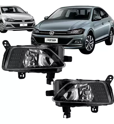 Par de Faróis de Milha Volkswagen Polo Virtus 2017 a 2023 Sem DRL