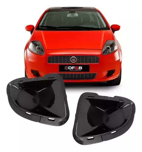 Par Grades Moldura Milha Fiat Punto 2007 a 2012 Sem Furo