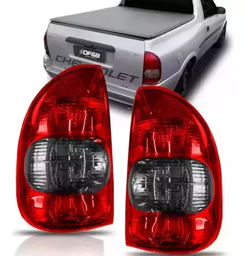 Par Lanterna Traseira Corsa Hatch Wagon Pickup 1994 a 2002 Bolha Fumê