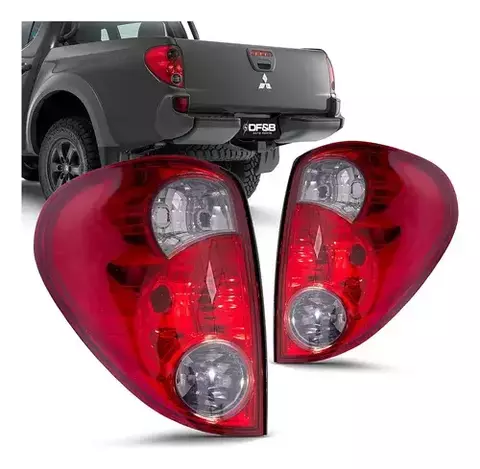 Par Lanterna Traseira L200 Triton 2007 a 2016 Fumê