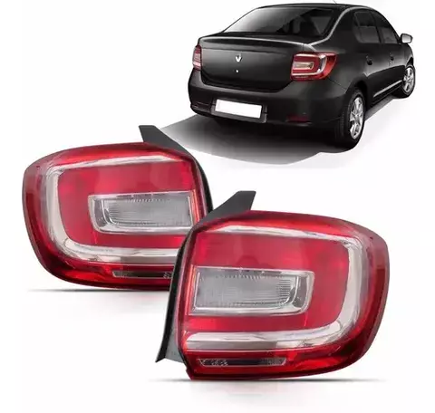 Par Lanterna Traseira Bicolor Reunalt Logan 2014 a 2018