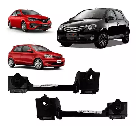 Par Guia Suporte Parachoque Dianteiro Toyota Etios 2013 a 2019