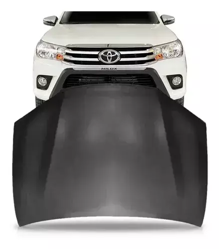 Kit Capô com Furo de Moldura e Friso Cromado Original com Base Toyota Hilux 2016 a 2018
