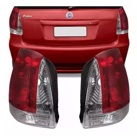 Par Lanterna Traseira Fiat Palio G3 2004 a 2016 Bicolor Fumê
