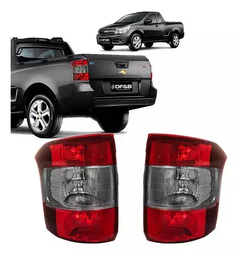 Par Lanterna Traseira Fumê Chevrolet Montana 2011 a 2021