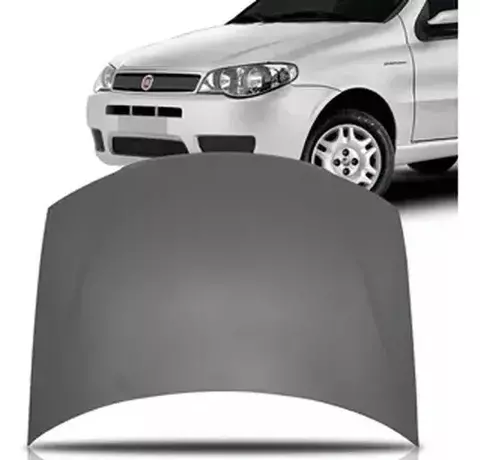 Capô Dianteiro em Aço Cinza Textura Lisa Fiat Palio 2004 a 2014