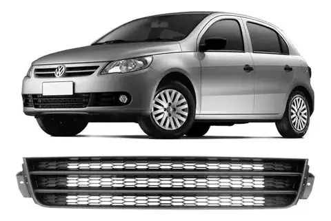Grade Central Parachoque Preta Gol Voyage G5 2009 a 2012 Saveiro 2010 a 2013