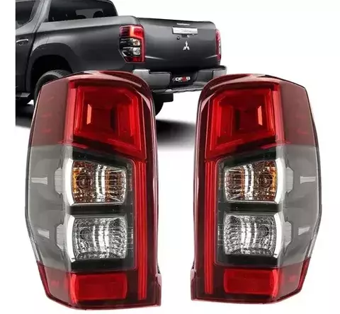 Par Lanterna Traseira LED Mitsubishi L200 Triton 2021 2022 Importado Acrílico Resistente
