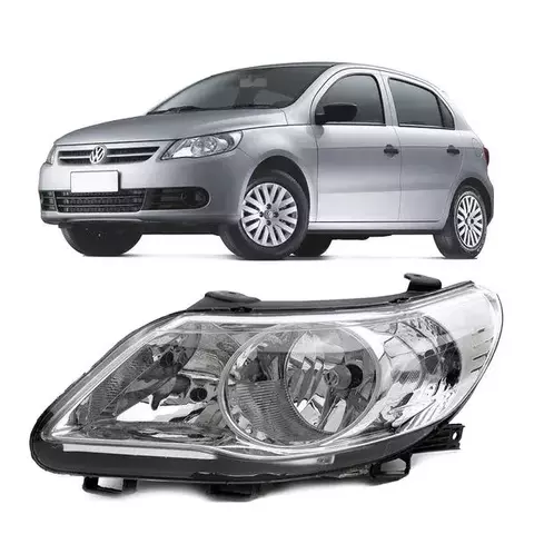 Gol G5 Farol Cromado Le 09/12 Voyage - Saveiro Duplo