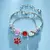 Bonito novo sanrio olá kitty pulseira rosa frisado diamante anime mão ornament na internet