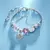 Bonito novo sanrio olá kitty pulseira rosa frisado diamante anime mão ornament na internet