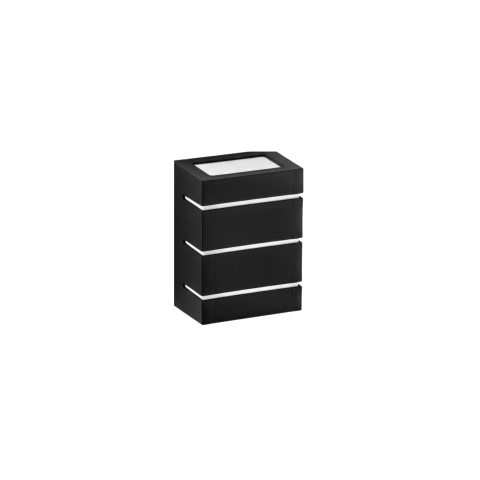 ARANDELA ONIX ABS LENTE LEITOSA/RISCO HORIZONTAL 1X E27 PRETA - DITAL - comprar online
