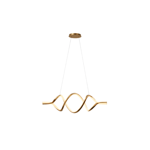 PENDENTE HORIZON ALUMINIO GOLD 48W BIVOLT LED 3000K GRANDE PZ-0085 - HEVVY - comprar online