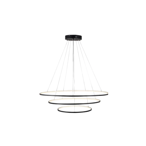 PENDENTE JUPTER METAL PRETO 46W BIVOLT LED 3000K CABO 3 METROS - SKYLIGHT - comprar online