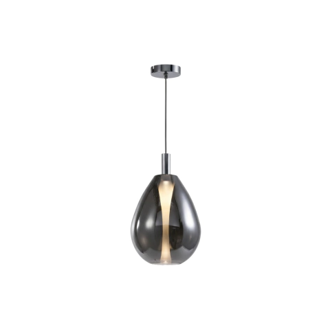 PENDENTE THUNDER METAL/VIDRO CROMADO/FUME 3W BIVOLT LED 3000K - SKYLIGHT - comprar online