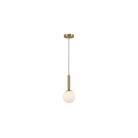 PENDENTE BASIC METAL 1X G9 DOURADO VIDRO LEITOSO - SKYLIGHT - comprar online