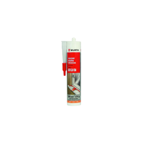 ADESIVO SILICONE ACETICO CONSTRUÇÃO W-MAX TRANSPARENTE TUBO 265G - WURTH - comprar online